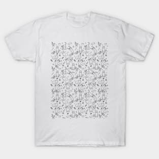 Playing cats Pattern T-Shirt